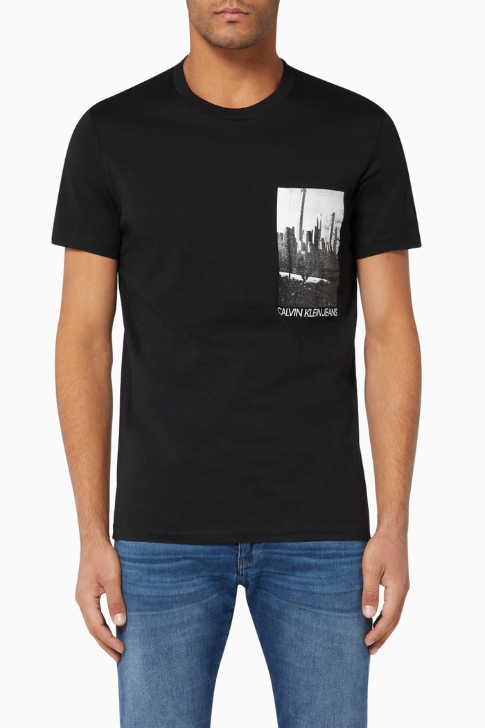 

New York Logo Cotton T-Shirt, Black