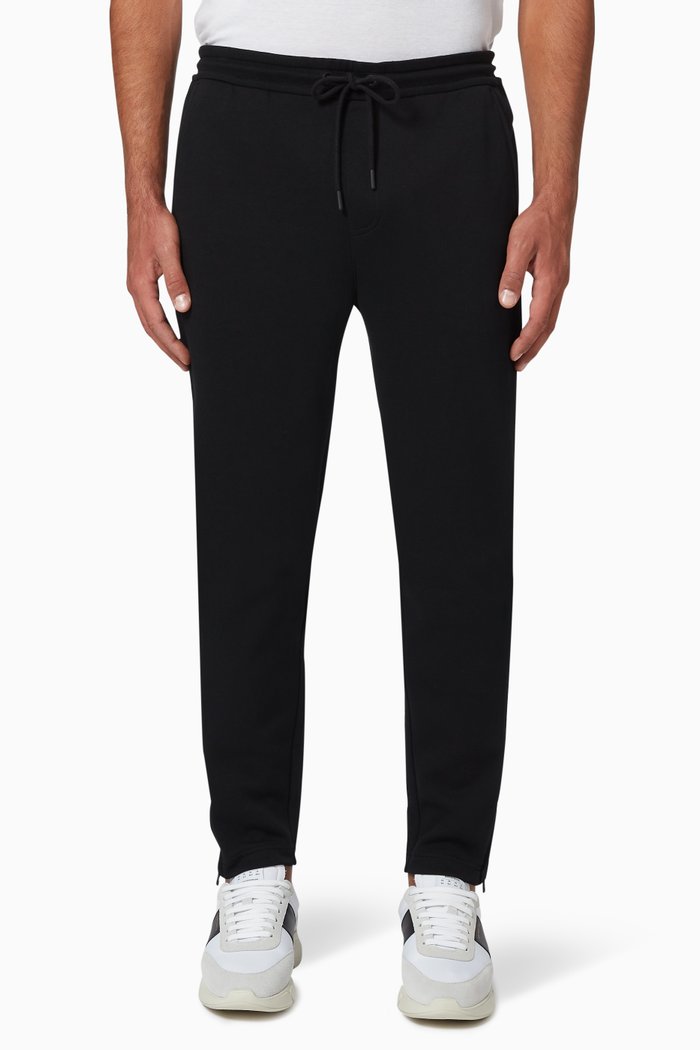 

Logo Tape Cotton Blend Sweatpants, Black