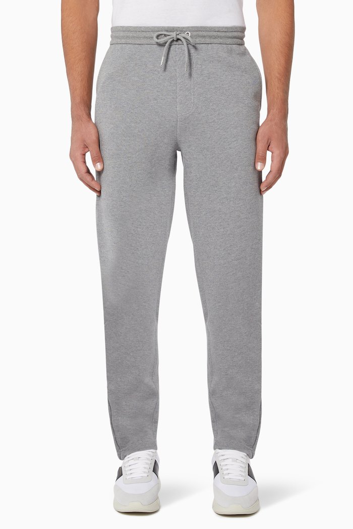 

Logo Tape Cotton Blend Sweatpants, Grey