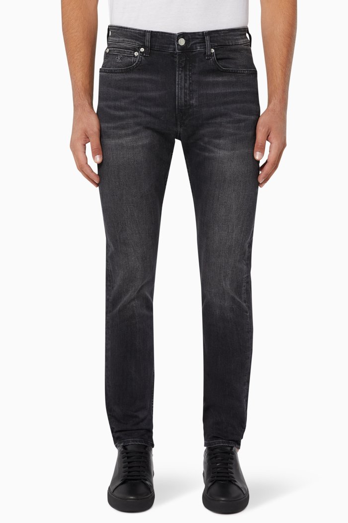 

Stretch Cotton Denim Jeans, Black