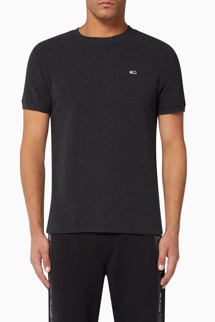 

Mini Waffle Heather T-Shirt, Black