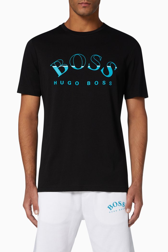 African Cotton Logo T-Shirt, Black