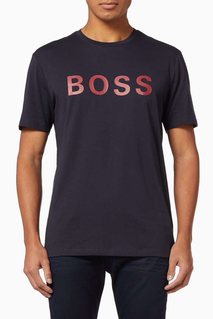 

Tiburt 171 Logo Cotton T-Shirt, Blue