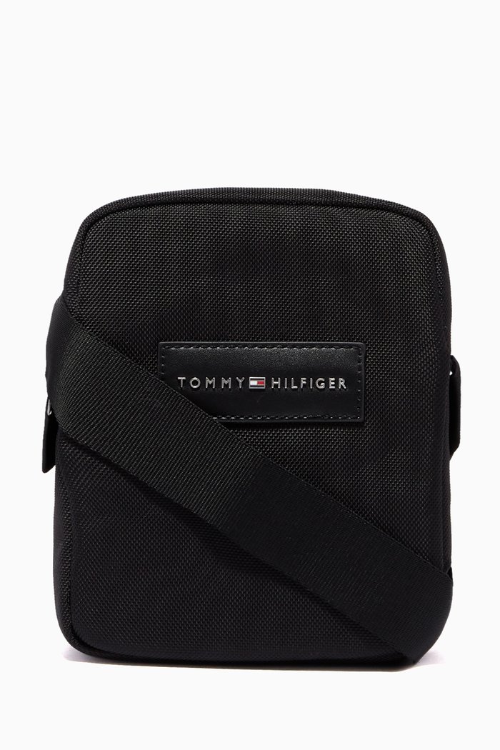 Small Uptown Reporter Bag in Nylon, Black