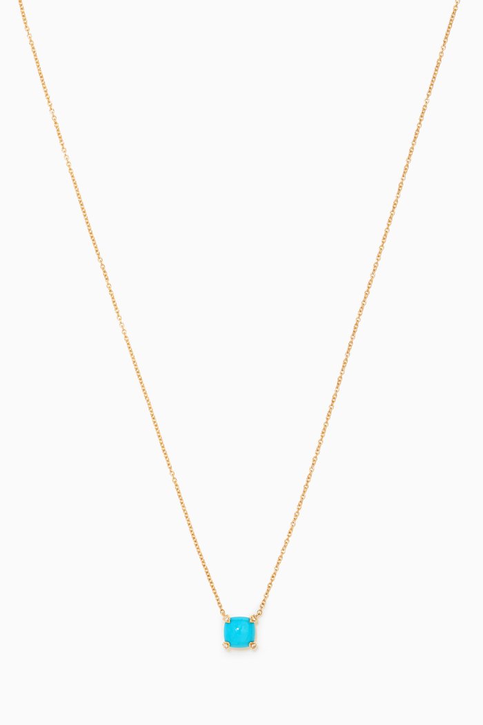 

Châtelaine® Pendant Necklace with Turquoise & Diamonds in 18kt Yellow Gold, 7mm