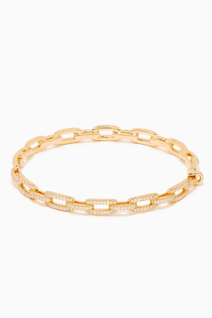 

Stax Diamond Chain Link Bracelet in 18kt Yellow Gold, 4mm