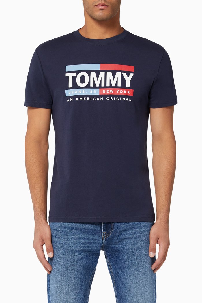 

Box Logo Cotton T-Shirt, Blue