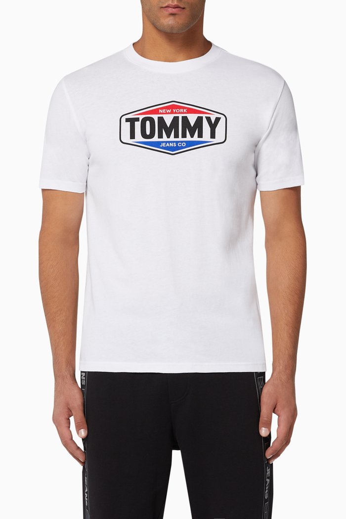 

Logo Printed Cotton T-Shirt, White