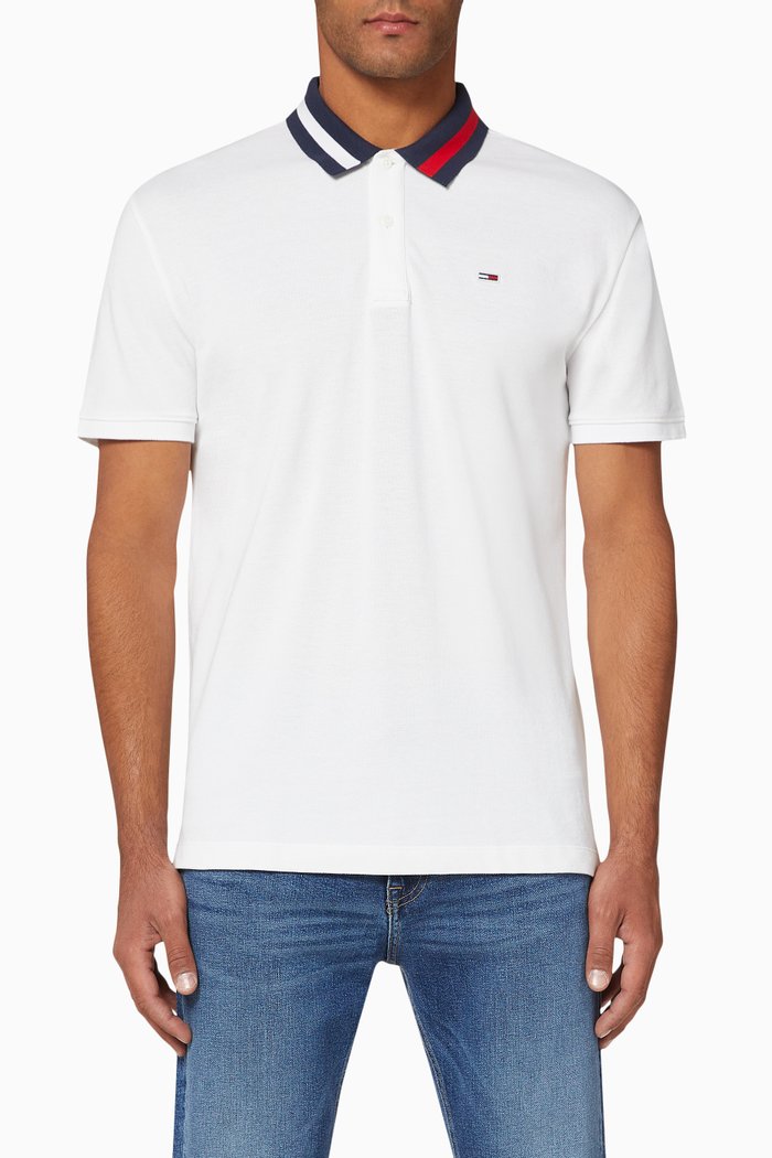 

Statement Collar Polo T-Shirt, White