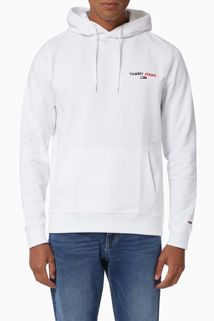 

Tommy Jeans Hooded Cotton Sweatshirt, White