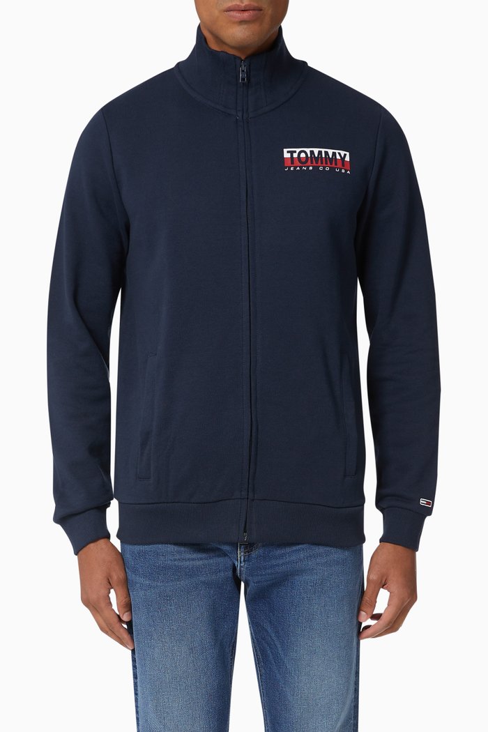 

Graphic Zip Sweatshirt, Blue
