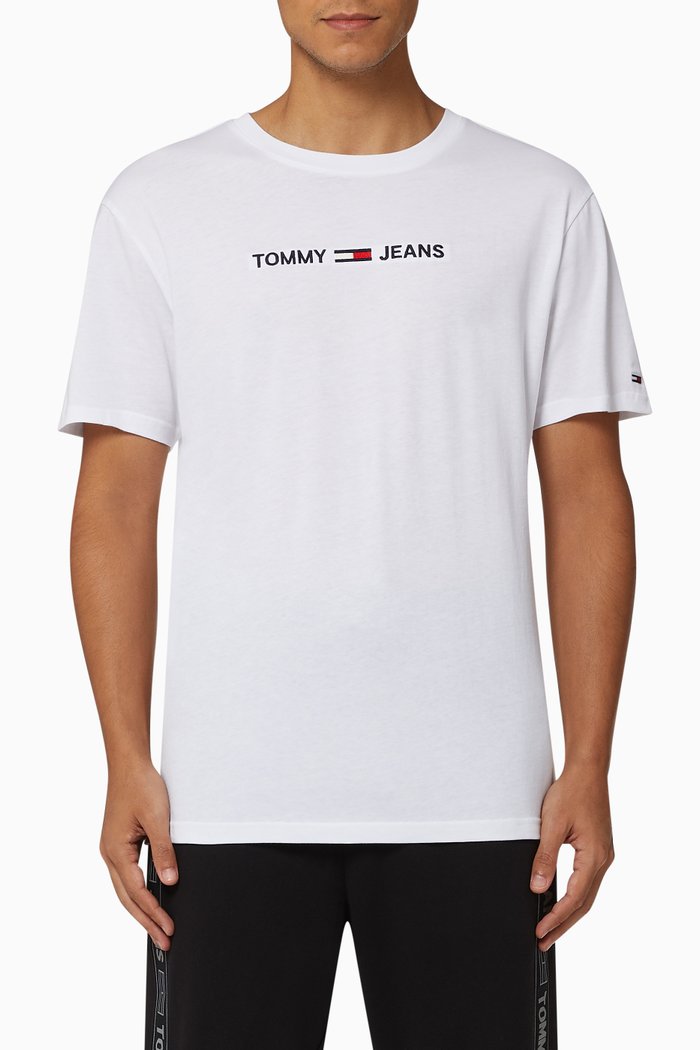 

Embroidered Logo Organic Cotton T-shirt, White