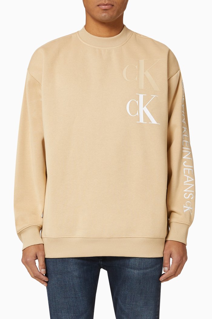 

CK Logo Eco Sweatshirt, Neutral