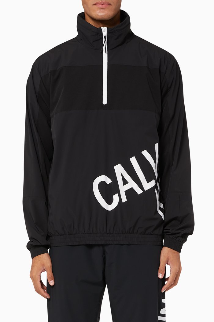 

Stretch Logo Anorak, Black