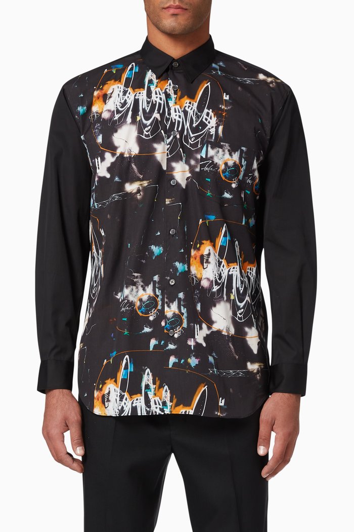 

Futura Cotton Poplin Shirt, Black