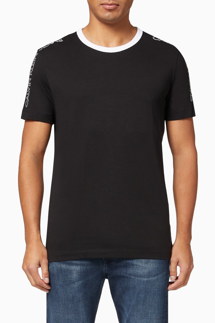 Logo Organic Cotton T-shirt, Black