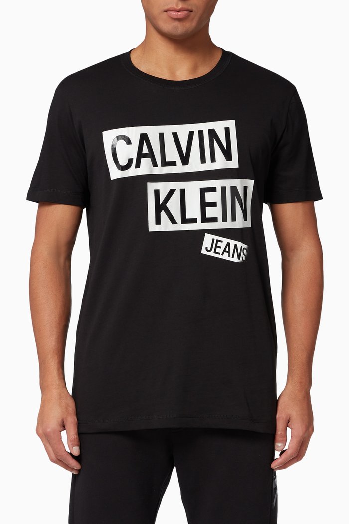 

Logo Print Cotton T-Shirt, Black