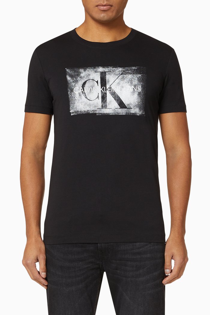 

CK Monogram Jersey T-Shirt, Black