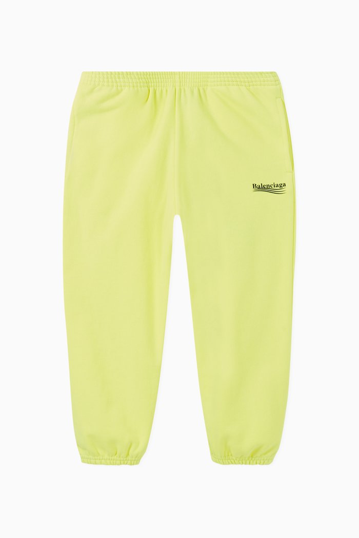 Political Campaign Organic Cotton Sweatpants, Yellow
