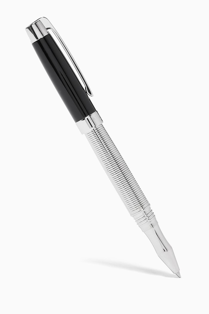

Lacca Ribbed Ballpoint Pen, Silver