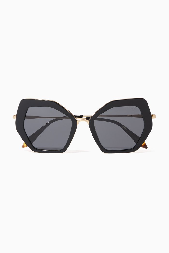 

Skyler Sunglasses in Acetate & Stainless Steel, Multicolour