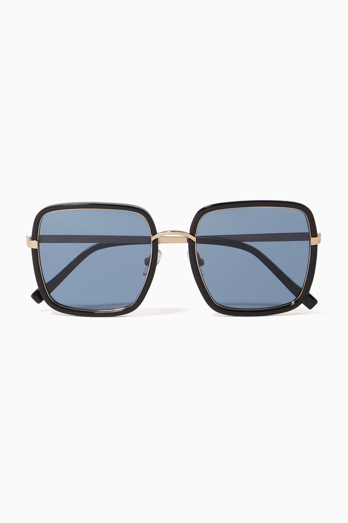 

Clio Oversized Sunglasses in Acetate & Stainless Steel, Multicolour