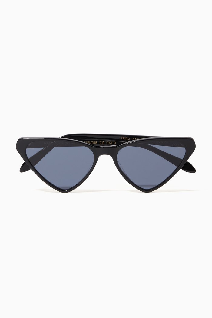 

Frida Cat-Eye Sunglasses in Acetate, Black