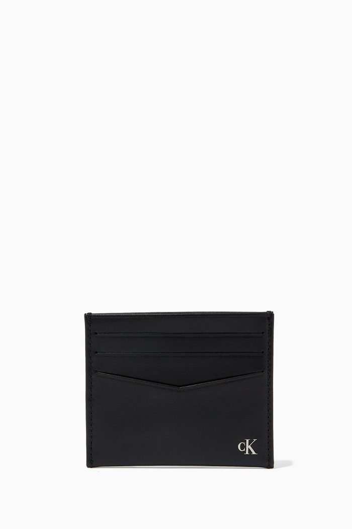 

Logo Cardholder in Nappa Leather, Black