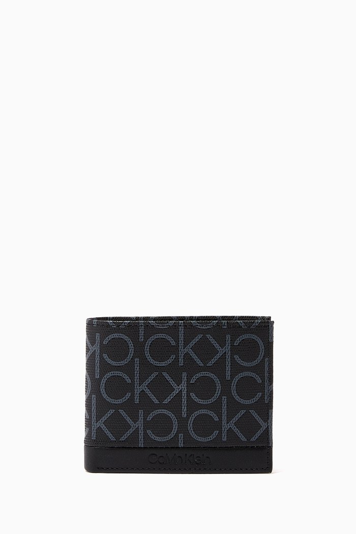 

Monogram Billfold Wallet in Faux Leather, Black
