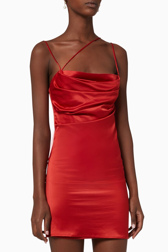 

Frisco Satin Mini Dress, Red