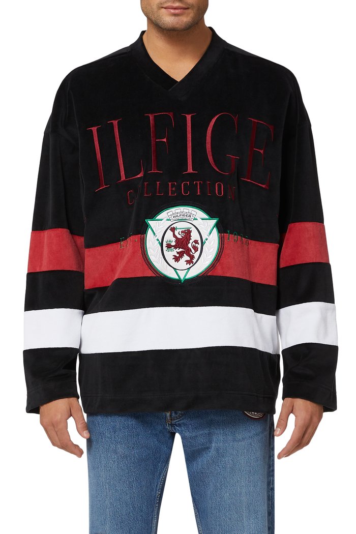 

Hockey Velvet Sweatshirt, Black