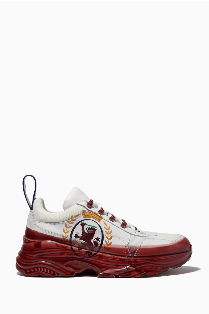 

Crest Chunky Sneakers in Leather, White