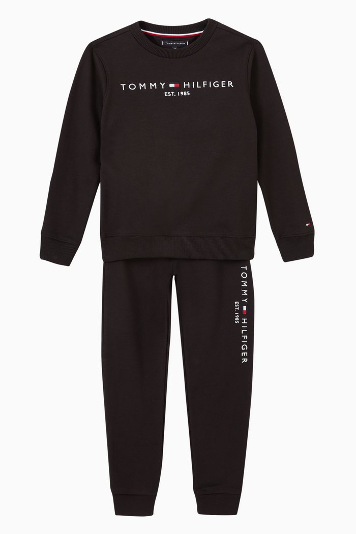 

Essential Sweatshirt And Leggings Set in Organic Blend, Black