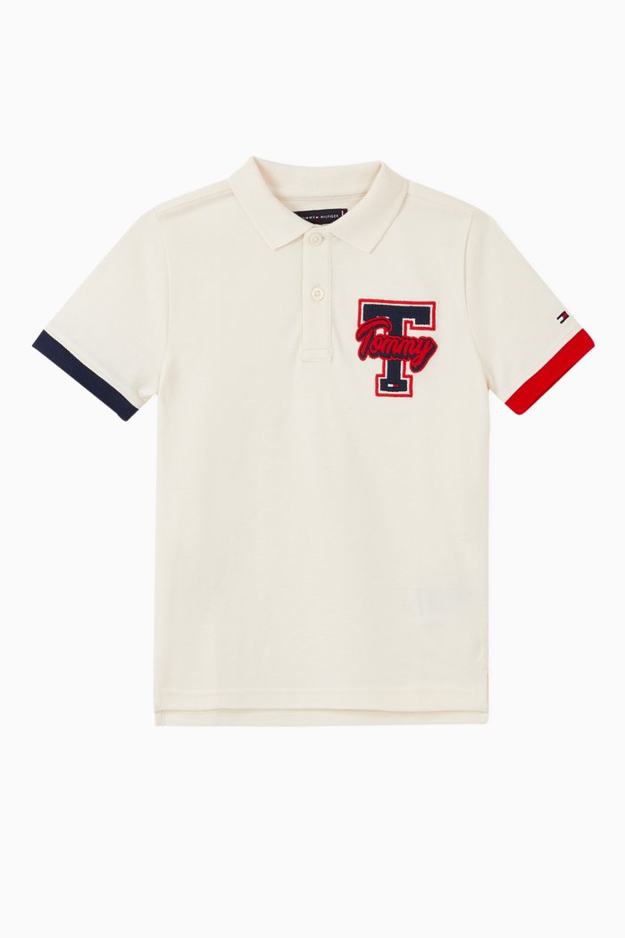 

Varsity Badge Polo Shirt, Neutral