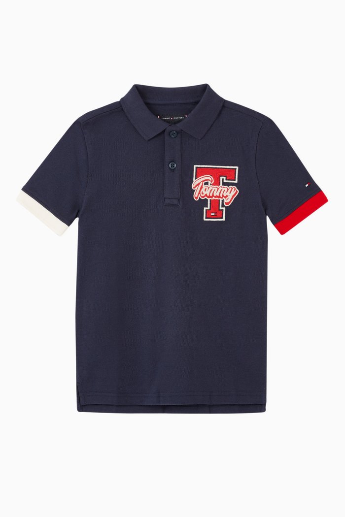 

Varsity Badge Polo Shirt, Blue