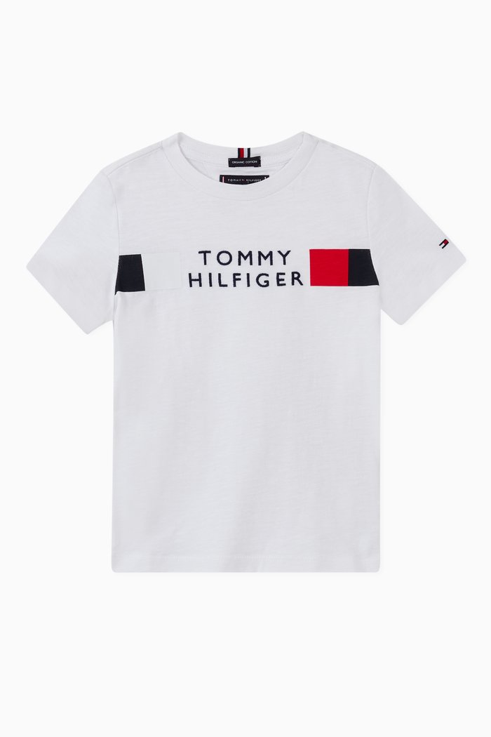 

Global Stripe Organic Cotton T-Shirt, White