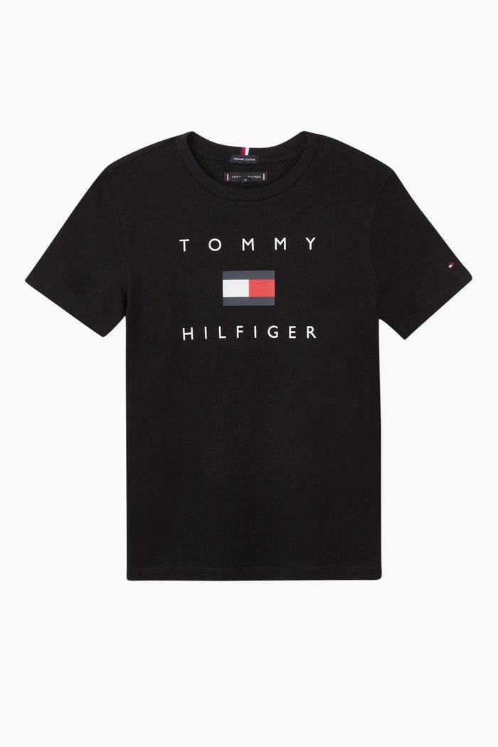 

TH Flag Logo Jersey T-Shirt, Black