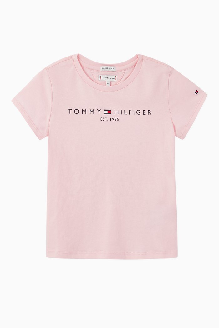 

Essential Organic Cotton Logo T-Shirt, Pink