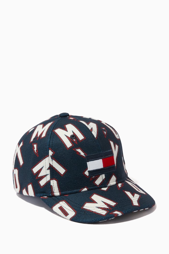 Logo Lettering Cap in Fleece, Multicolour