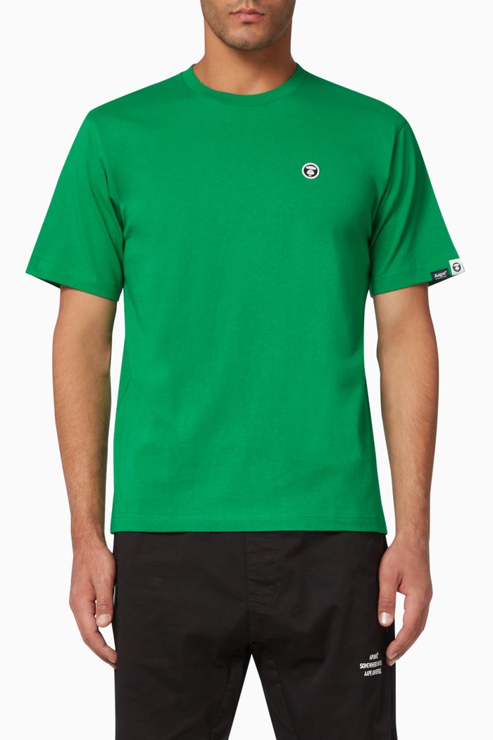 AAPE One Point Cotton T-Shirt, Green