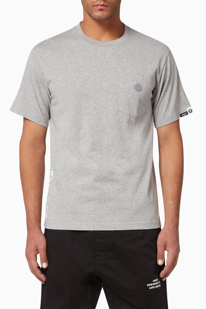 One Point Pocket Tee, Grey