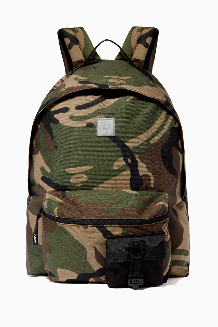 

Camo Logo Backpack in Polyester, Green