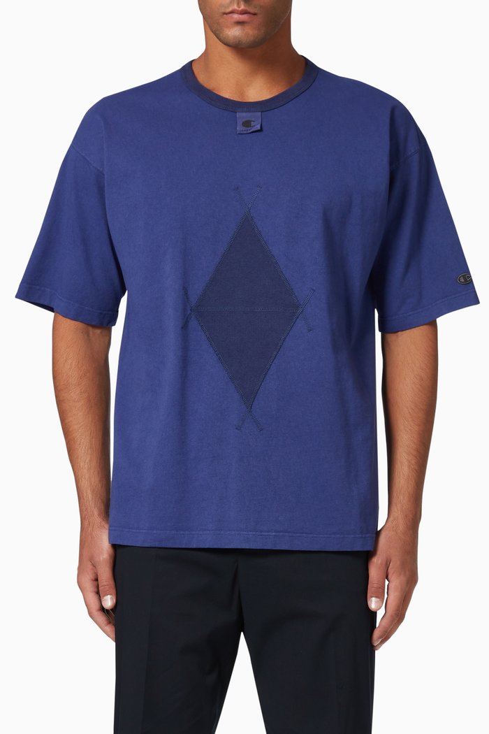 

Diamond Cotton T-Shirt, Blue