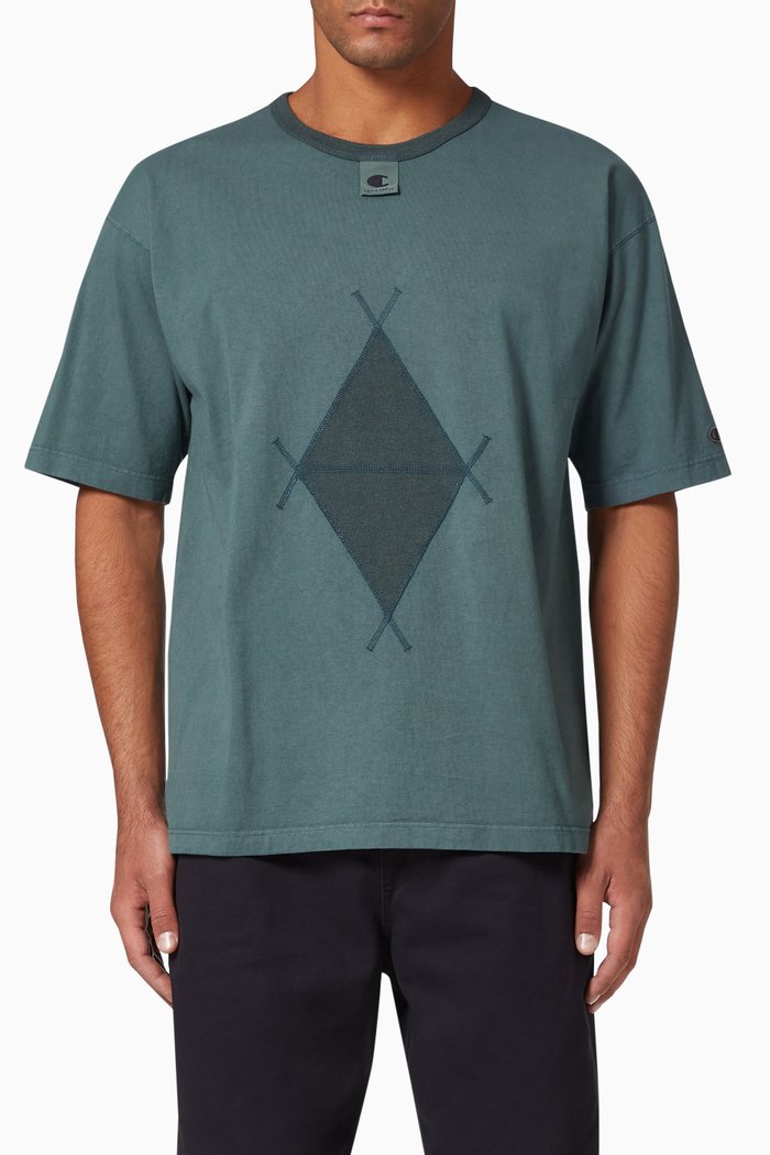 

Diamond Cotton T-Shirt, Blue