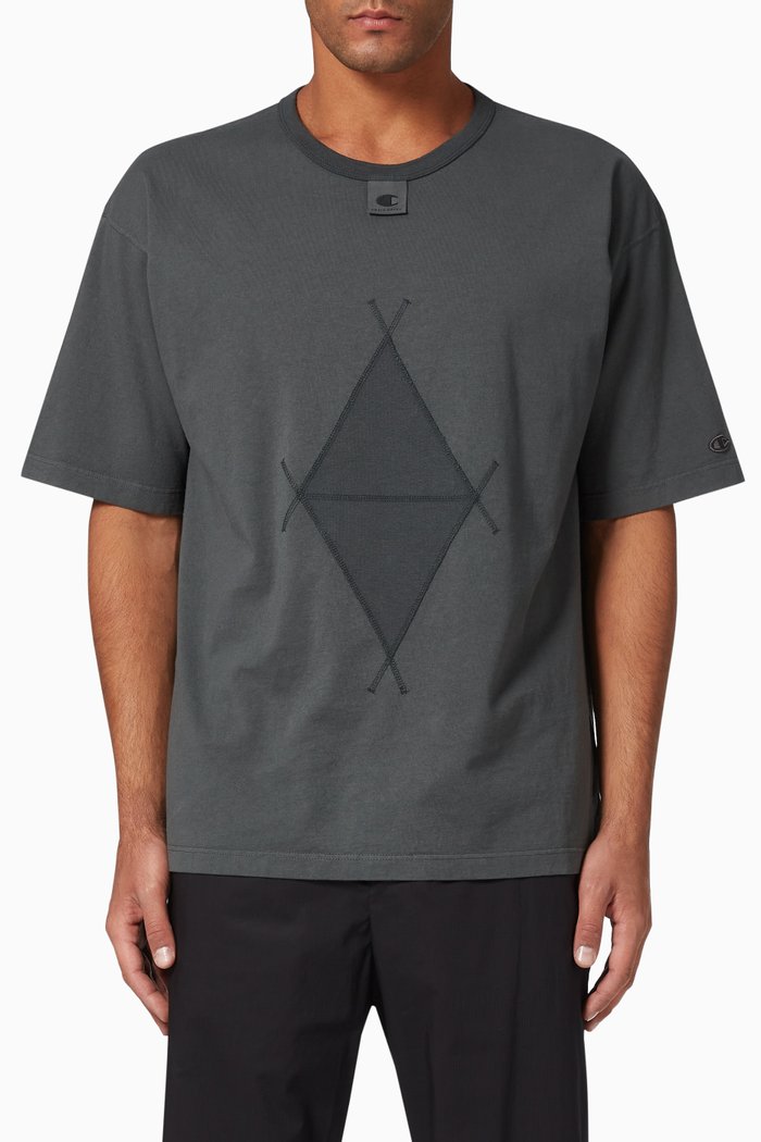 

Diamond Cotton T-Shirt, Grey