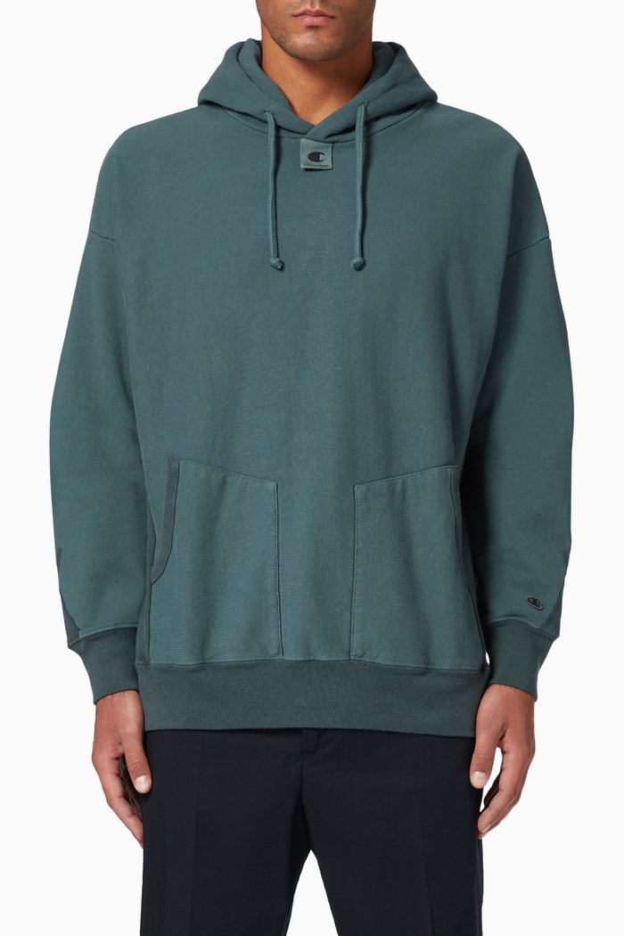 

Reverse Weave Jersey Hoodie, Blue