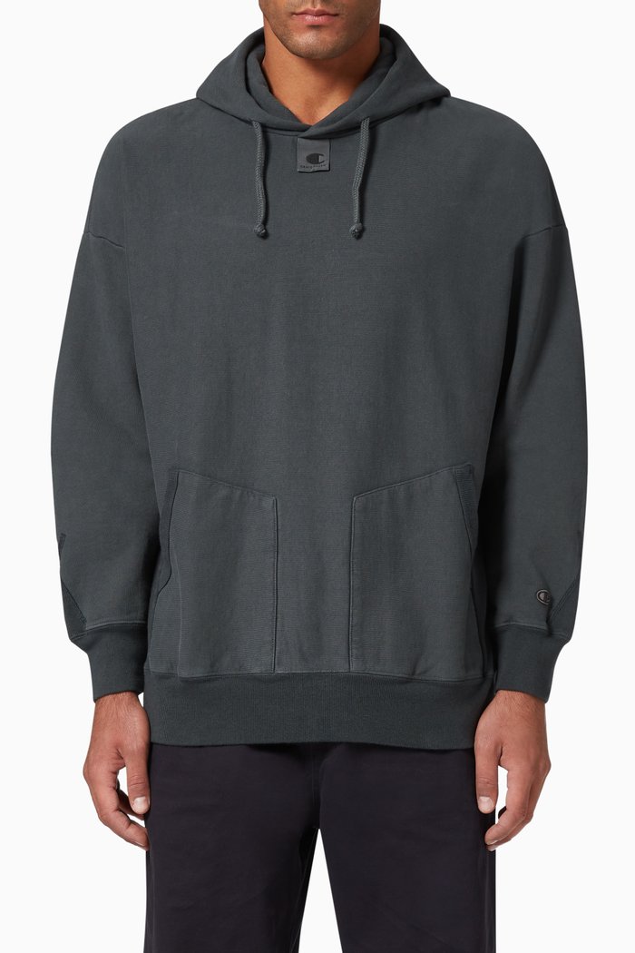 

Reverse Weave Jersey Hoodie, Grey