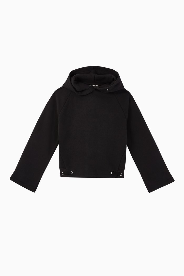 

Jaide Bell Sleeve Knit Hoodie, Black