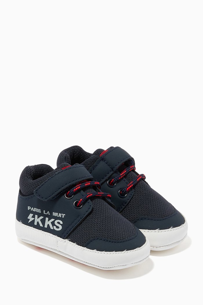 

Electro Sneakers in Mesh & Faux Leather, Blue