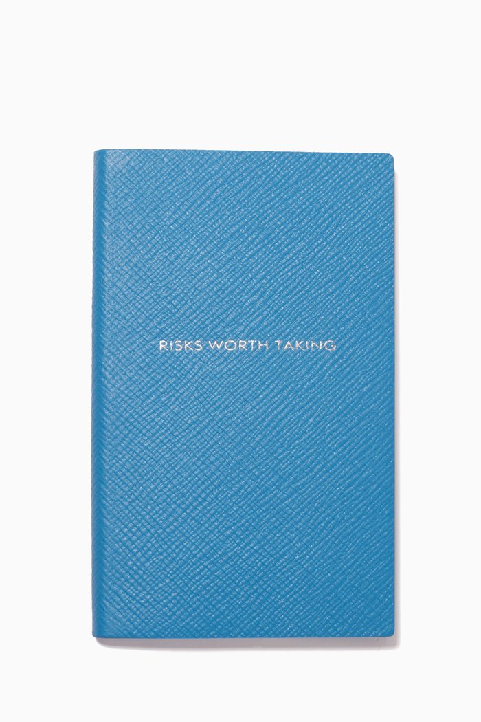 

Panama Notebook in Crossgrain Leather, Blue